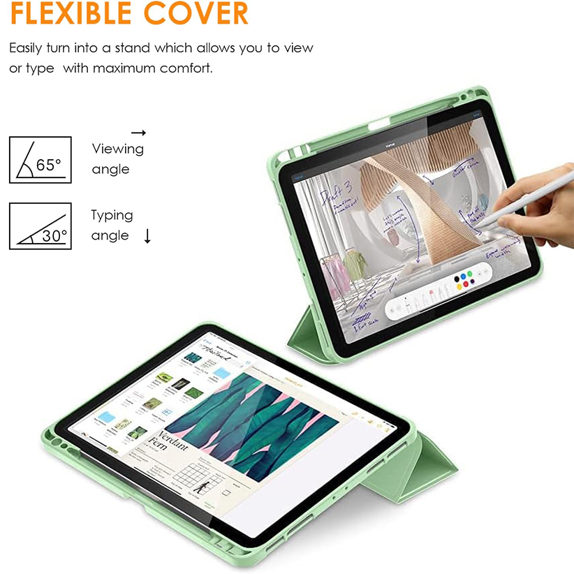 iPad Pro 11" 2024  Case-Smart iPad Case with Soft TPU Back [Support Auto Wake/Sleep